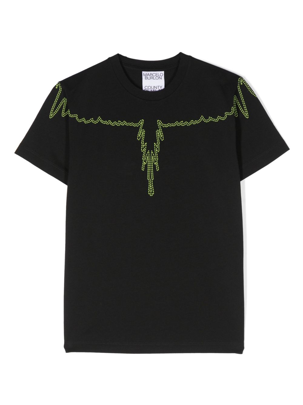 Marcelo Burlon County Of Milan Kids Stitch Wings 棉T恤 - 黑色