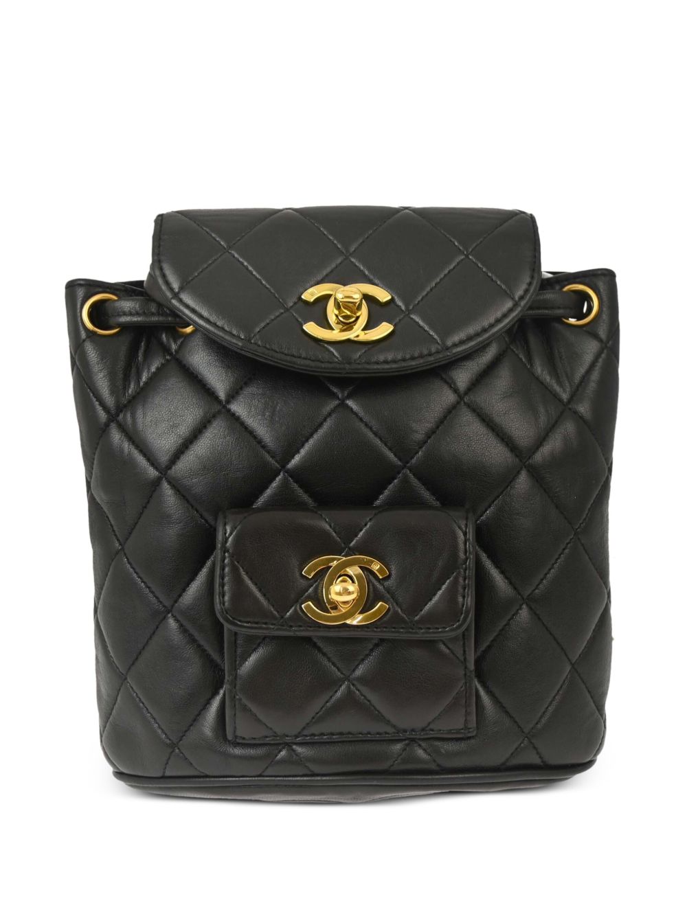 CHANEL Pre-Owned Duma 小号双肩包（1992年典藏款） - 黑色