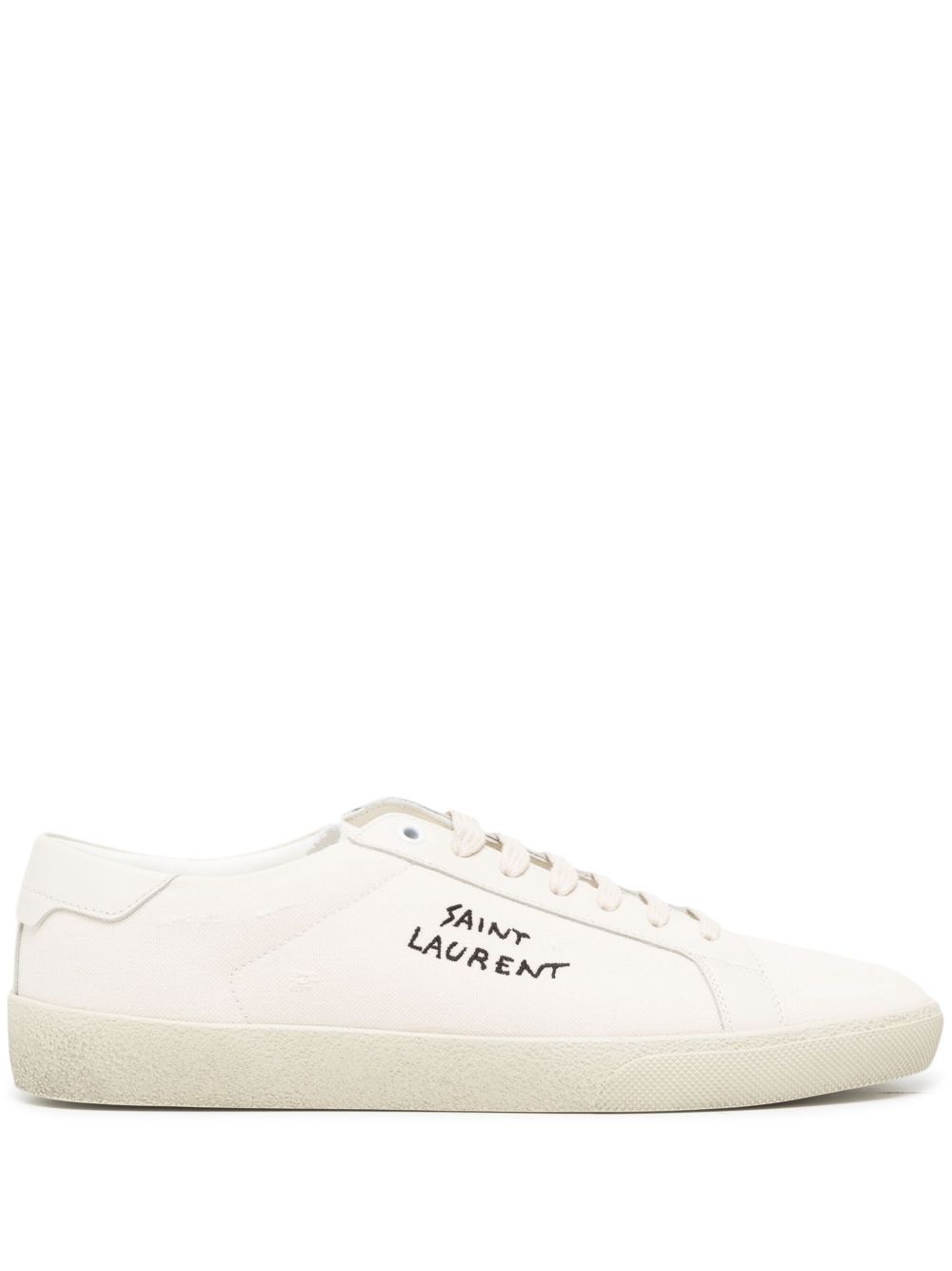 Saint Laurent 圣罗兰 CourtSL/06经典刺字板鞋 - 白色