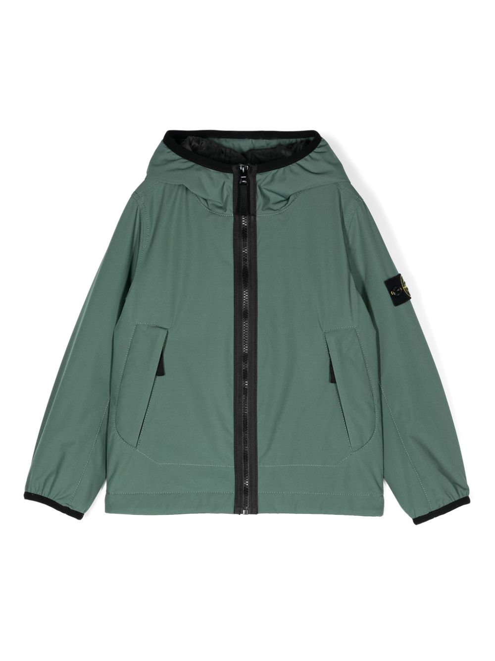 Stone Island Junior 罗盘徽章蓬松夹克 - 绿色