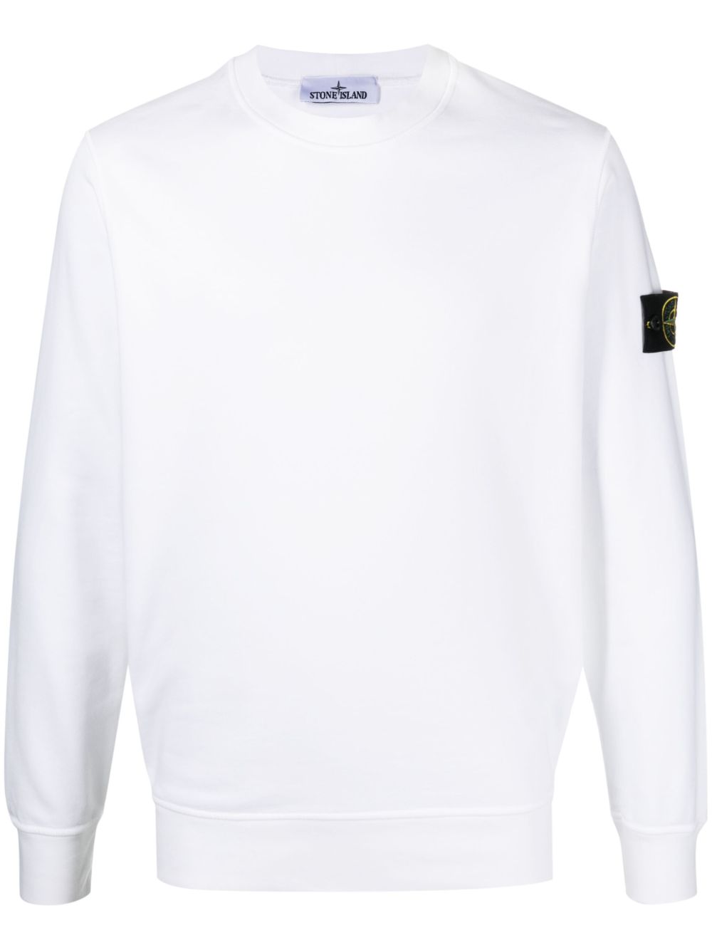 Stone Island 罗盘徽章棉卫衣 - 白色