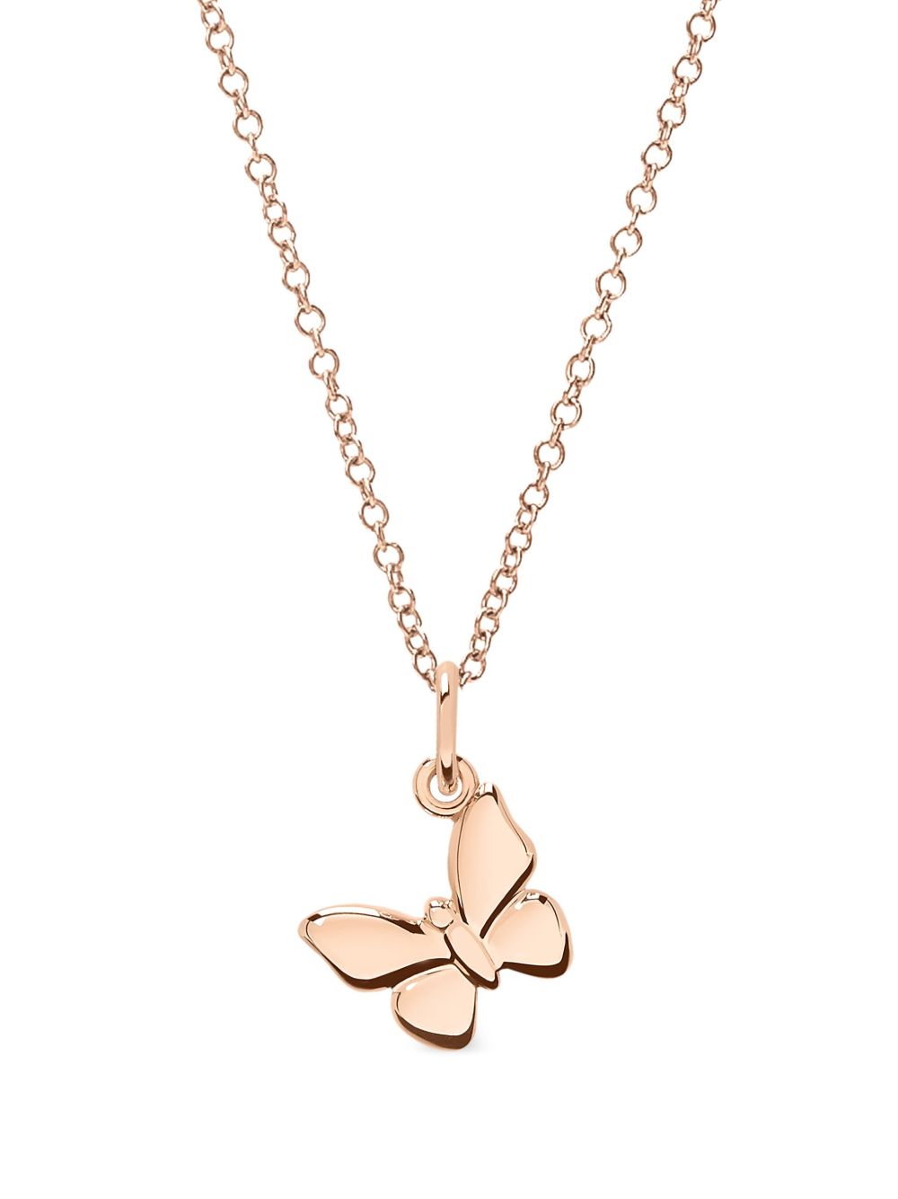Dodo 9kt rose gold Butterfly charm - 粉色