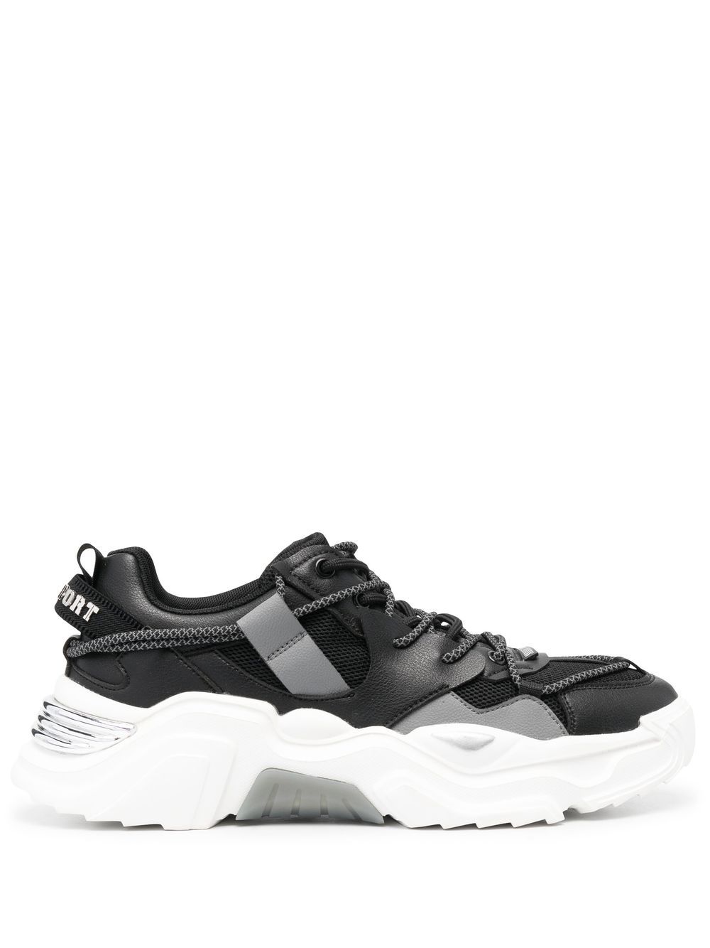 Plein Sport Runner 拼接运动鞋 - 黑色