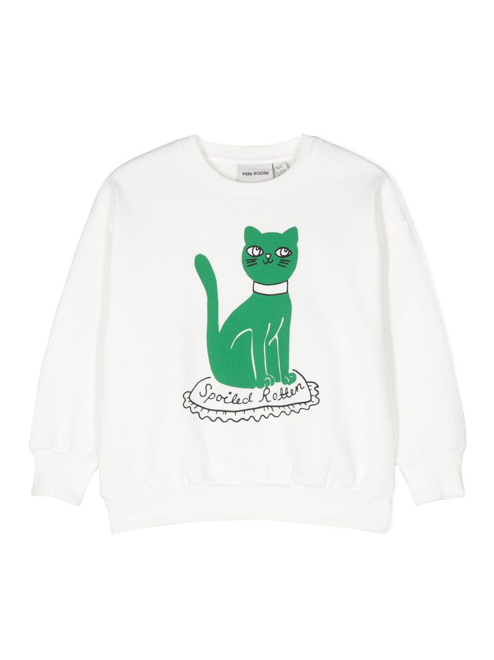 Mini Rodini 小猫卫衣 - 白色