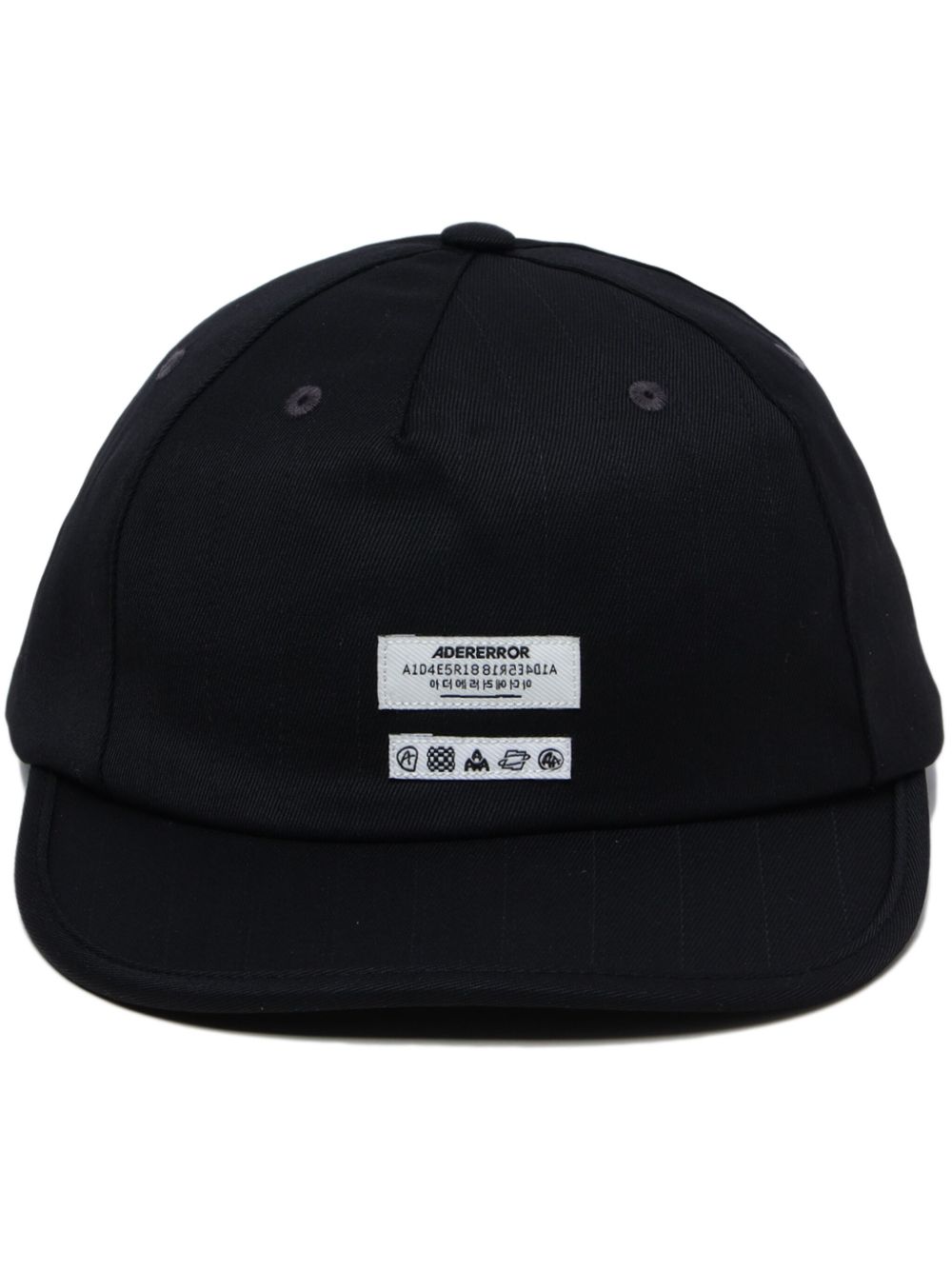 Ader Error Langle 刺绣棒球帽 - 黑色
