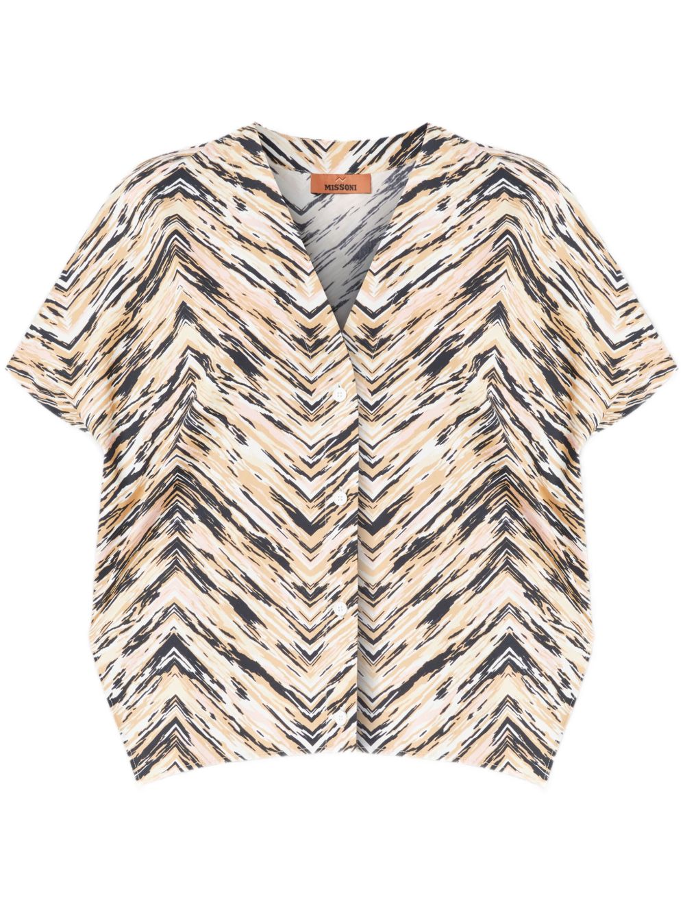 Missoni Z字形图案印花衬衫 - 中性色
