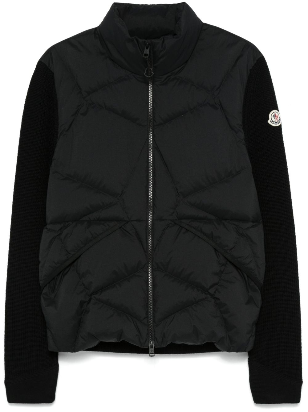 Moncler 填充拼接夹克 - 黑色