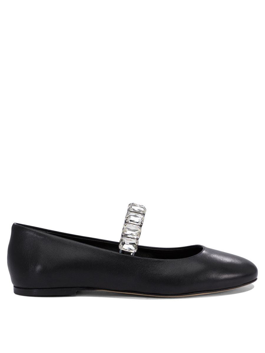 Casadei Black Leather Flats