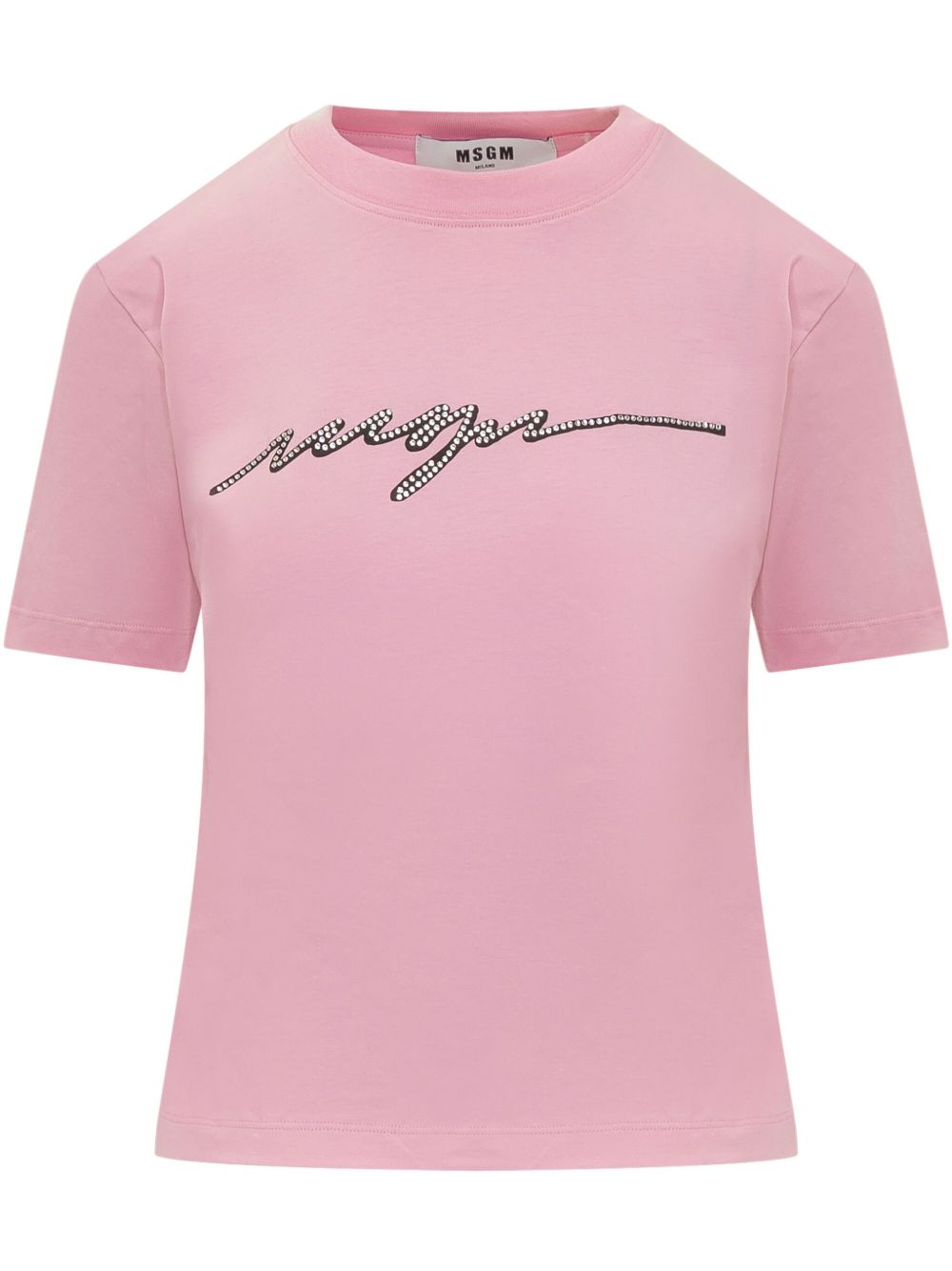 MSGM logo缀饰T恤 - 粉色