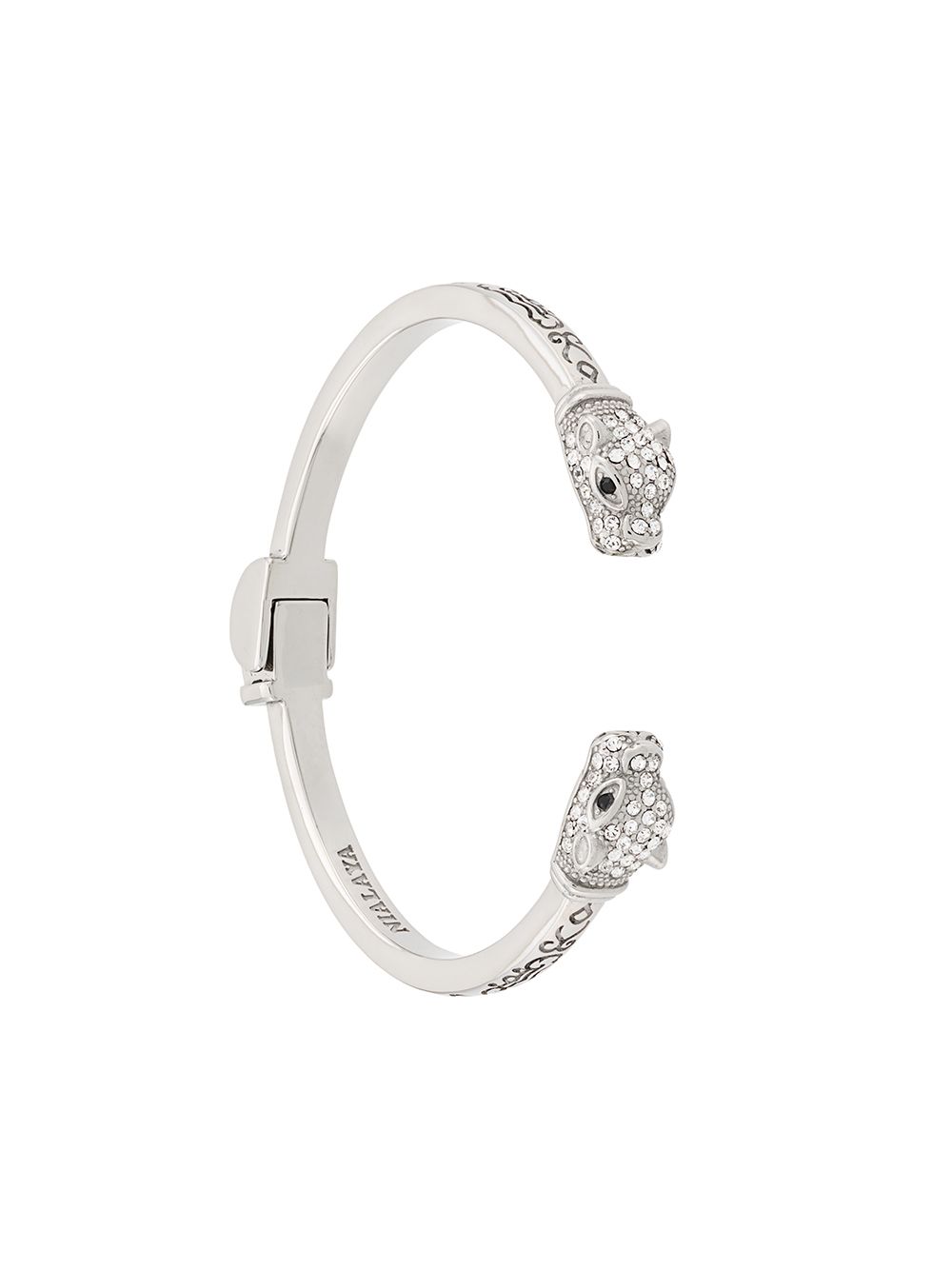 Nialaya Jewelry Panther浮雕手镯 - 银色