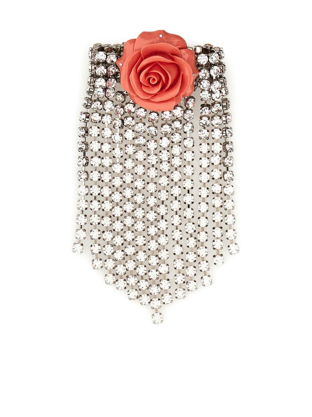 Alessandra Rich Rose Crystal bracelet - 银色