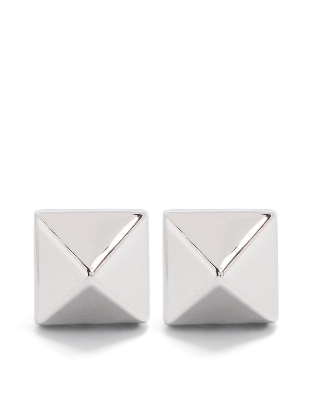 Eddie Borgo Pyramid earrings - 银色