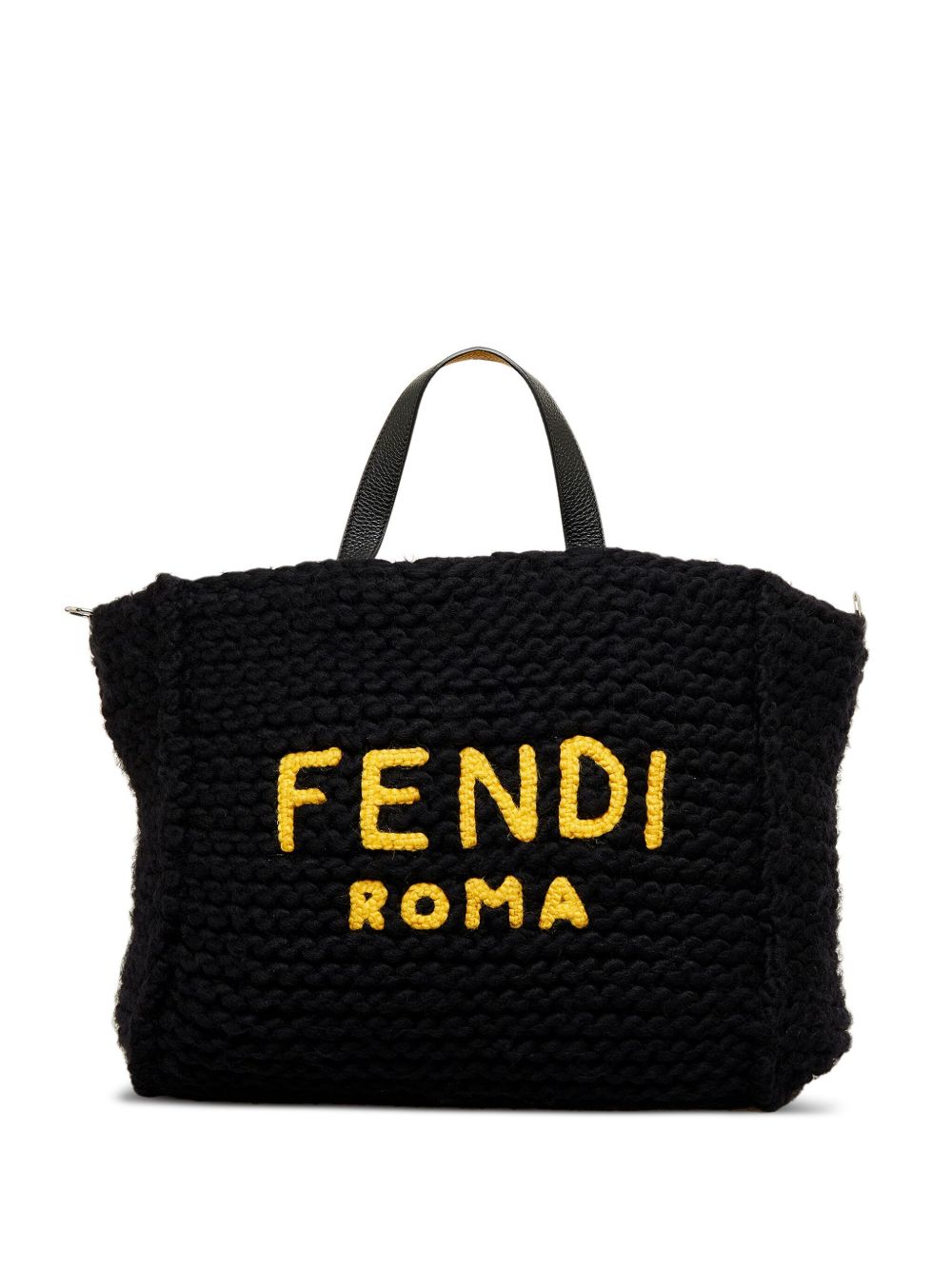 Fendi Pre-Owned 羊毛斜挎包（2012-2024年典藏款） - 黑色