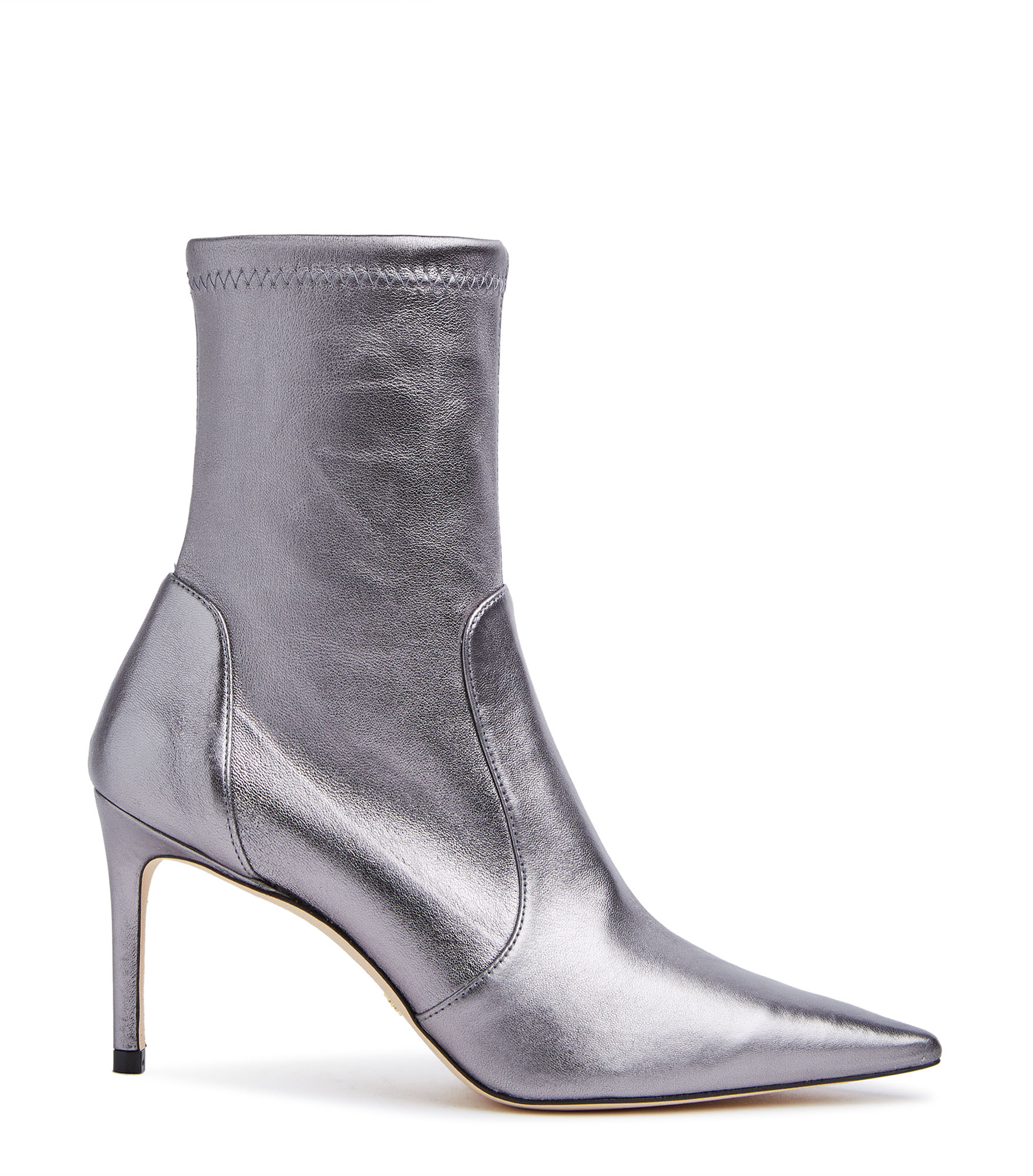 Stuart Weitzman Stuart 85 Stretch Bootie - Woman Boots And Booties Gunmetal 39