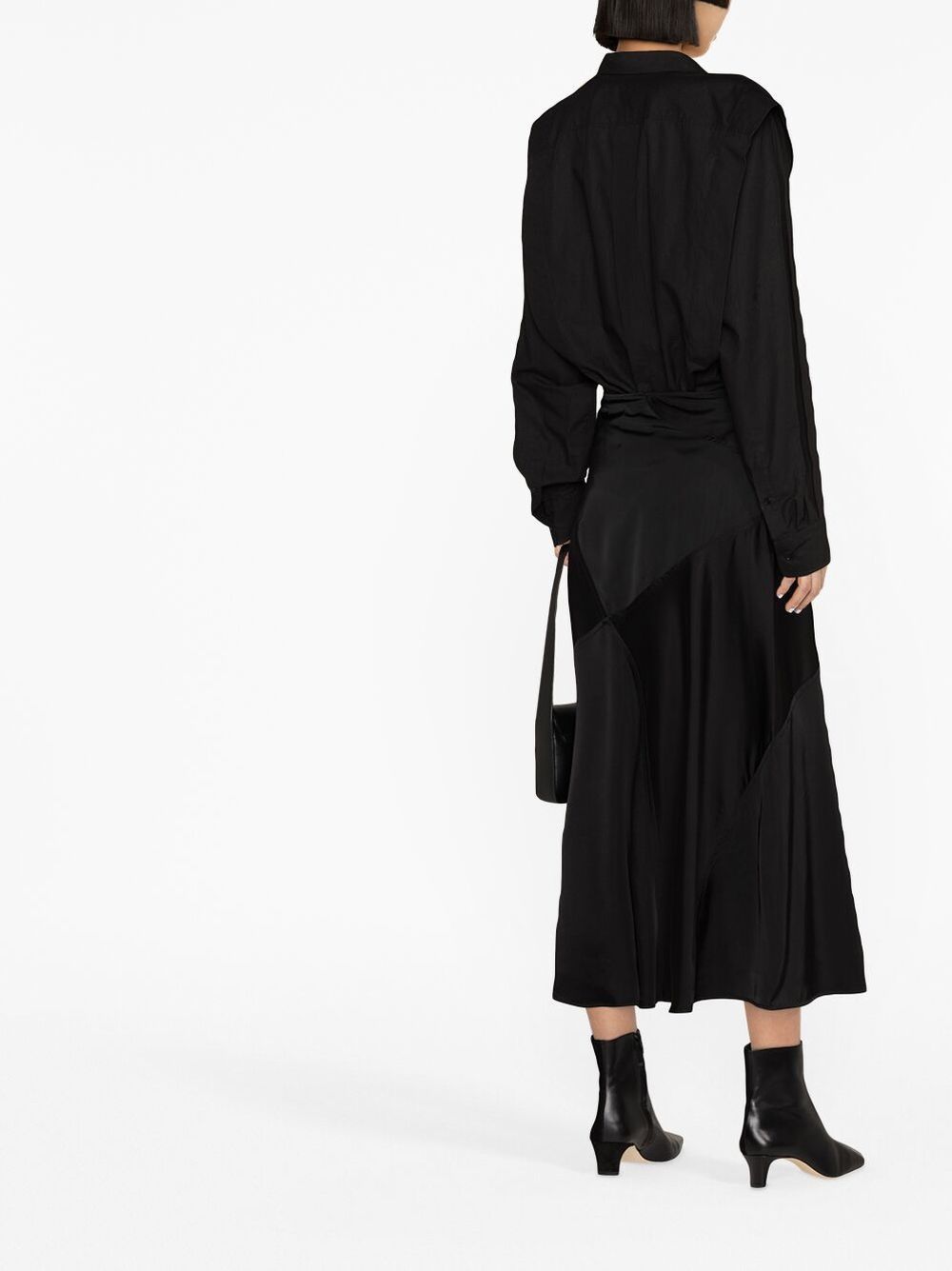 Jil Sander 不对称垂坠感半身裙 - 黑色