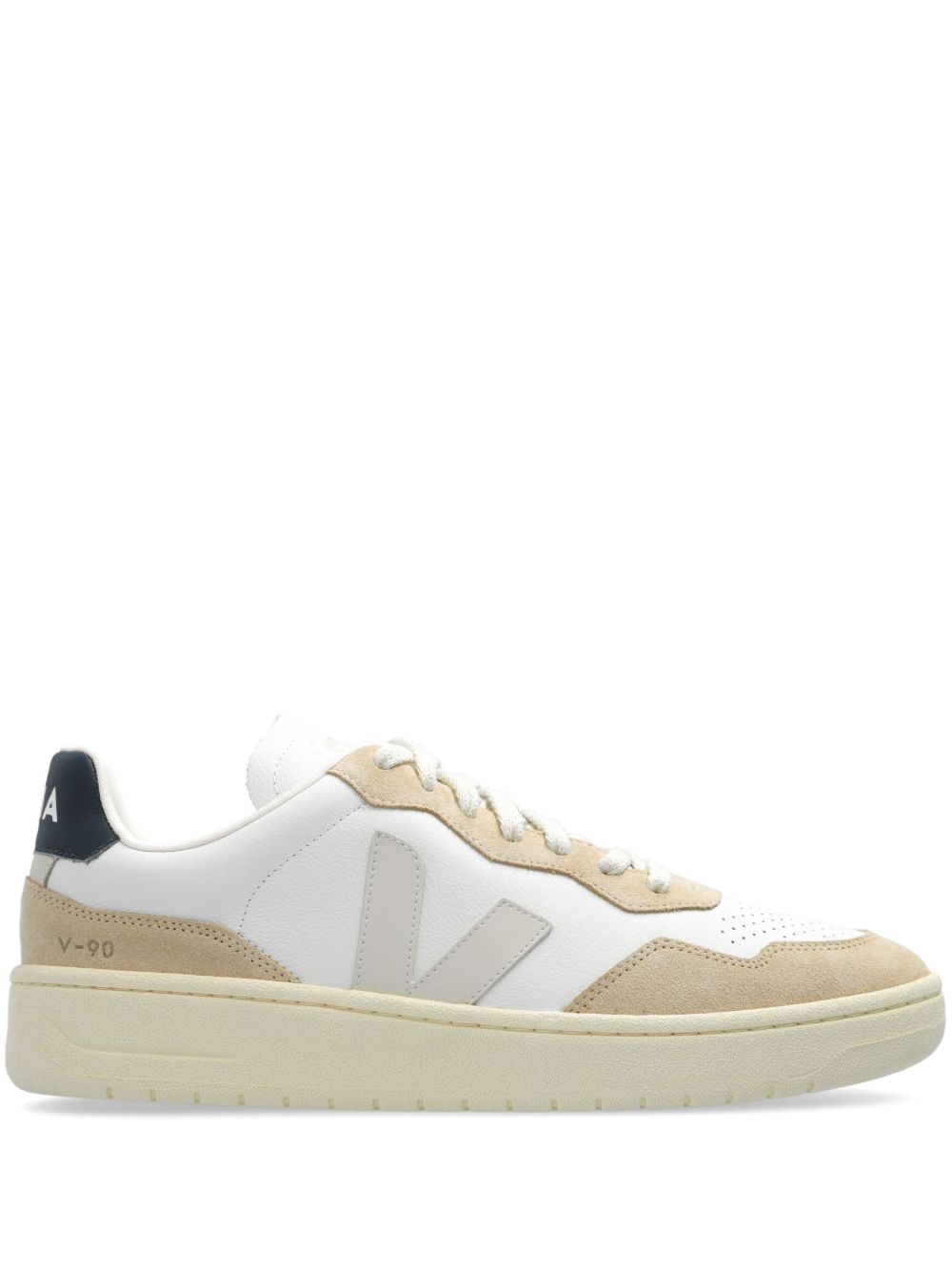 VEJA V-90 皮质运动鞋 - 白色