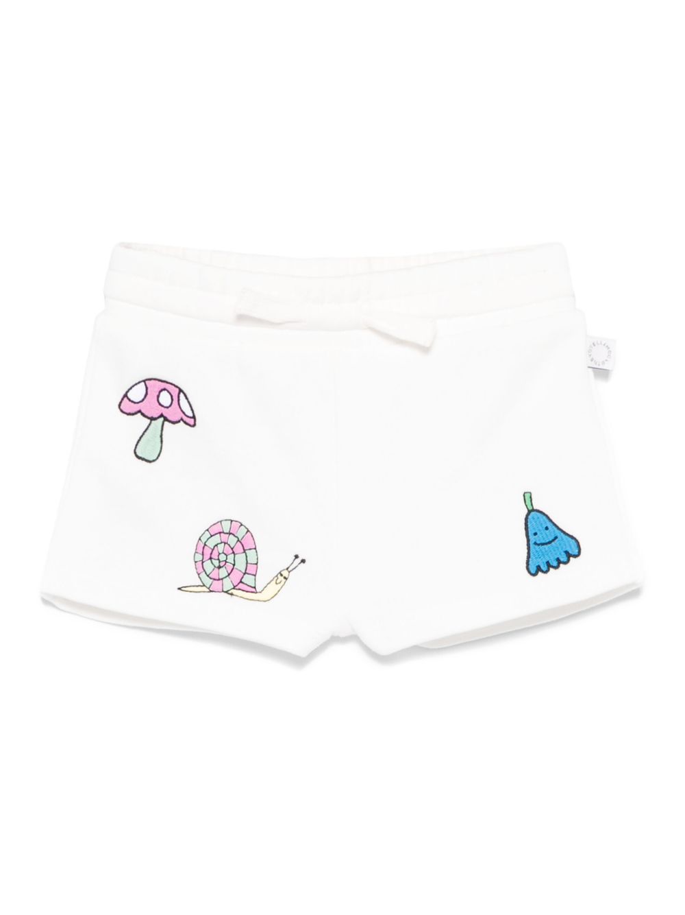 Stella McCartney Kids 刺绣图案短裤 - 白色