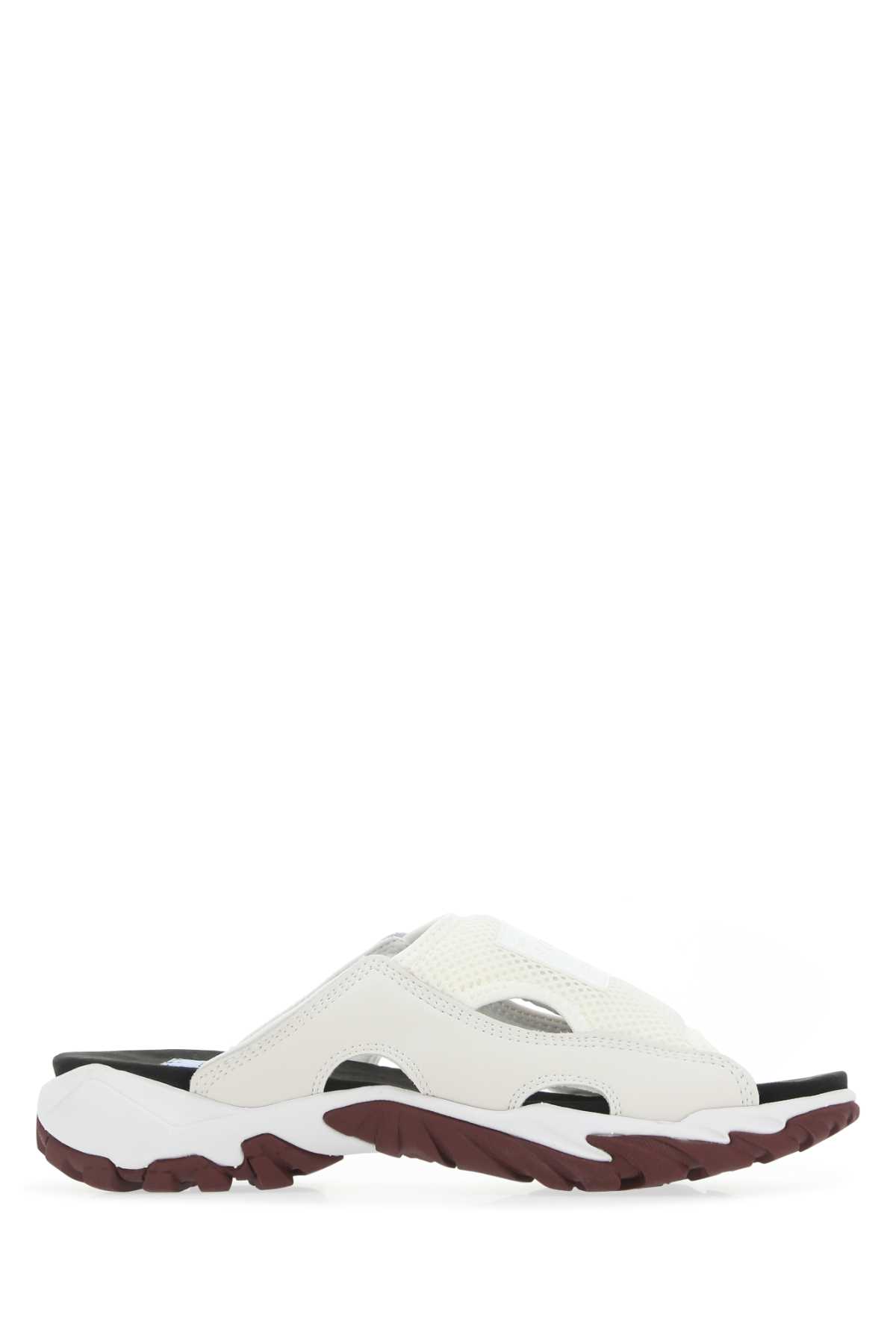 McQ Alexander McQueen Multicolor Mesh And Synthetic Leather Striae Slippers
