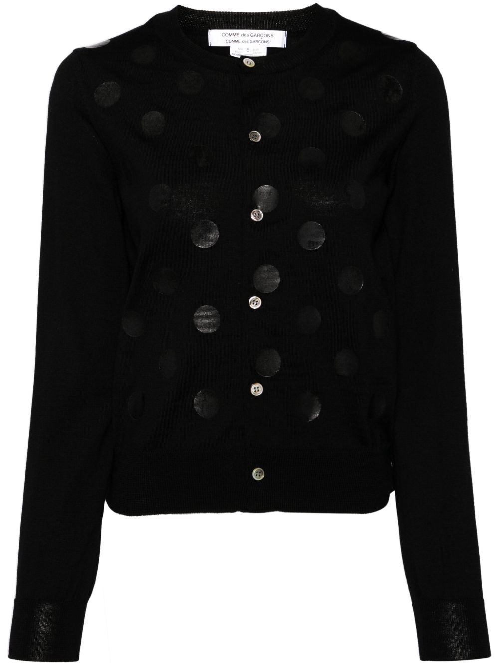 Comme Des Garçons Comme Des Garçons 波点开衫 - 黑色