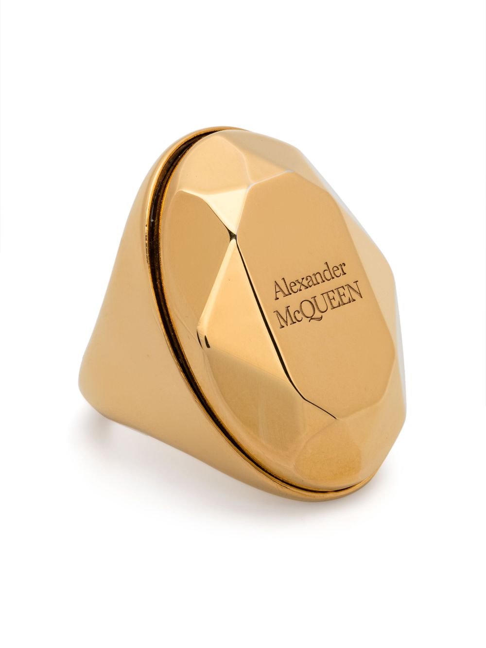 Alexander McQueen The Faceted Stone 戒指 - 金色