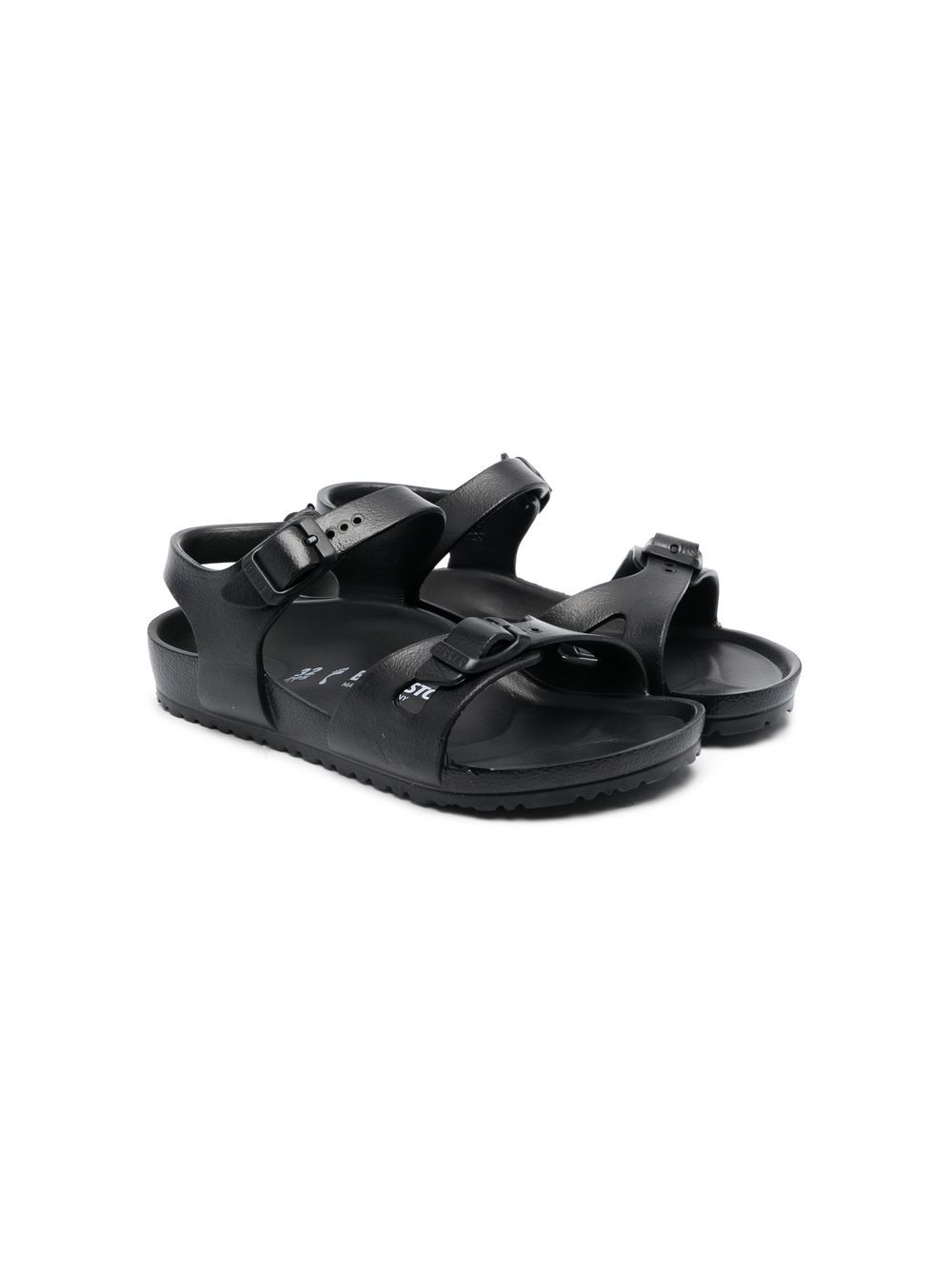 Birkenstock Kids Rio 橡胶凉鞋 - 黑色