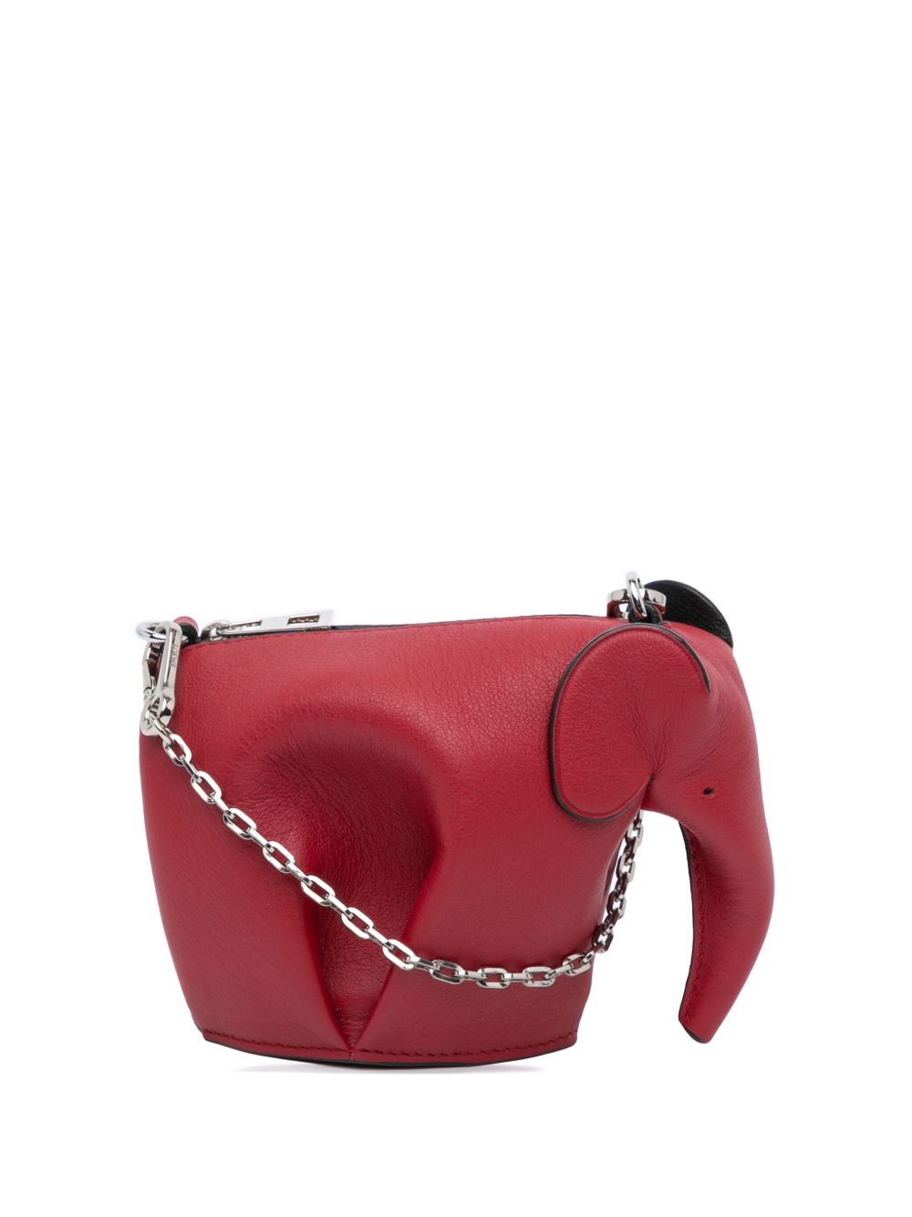 Loewe Pre-Owned Elephant 迷你皮质斜挎包（2010-2024年典藏款） - 红色