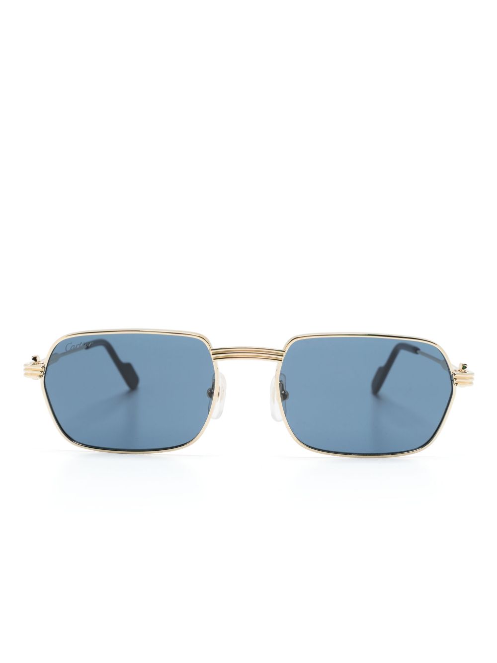 Cartier Eyewear 长方形框太阳眼镜 - 金色