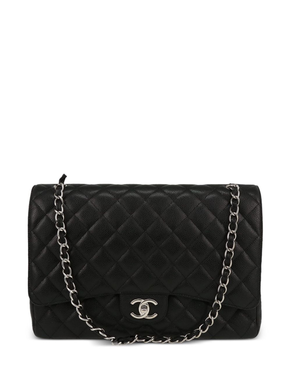 CHANEL Pre-Owned Jumbo Double Flap 单肩包（2014年典藏款） - 黑色