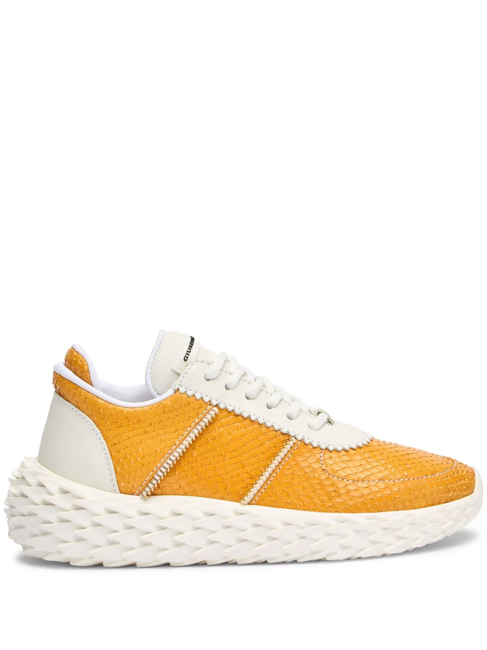 Giuseppe Zanotti Urchin 皮质运动鞋 - 黄色