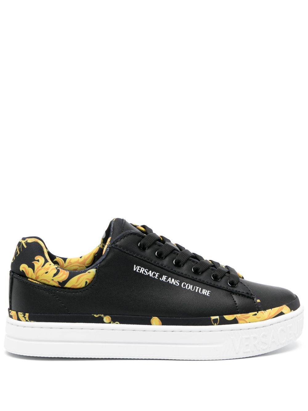 Versace Jeans Couture Chain Couture 印花运动鞋 - 黑色