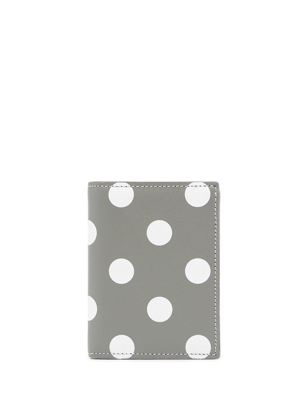 Comme Des Garçons Wallet 波点皮质卡夹 - 灰色