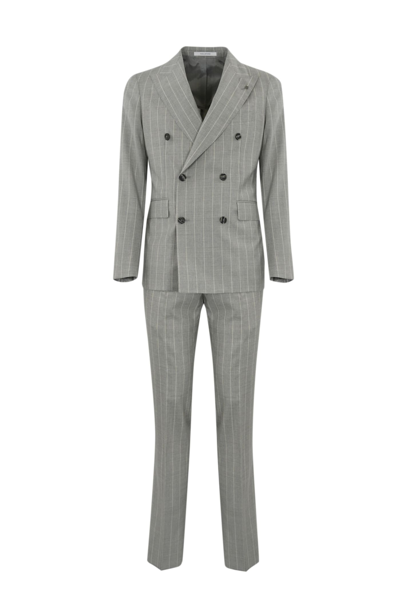 Tagliatore Double-breasted Wool Pinstripe Suit