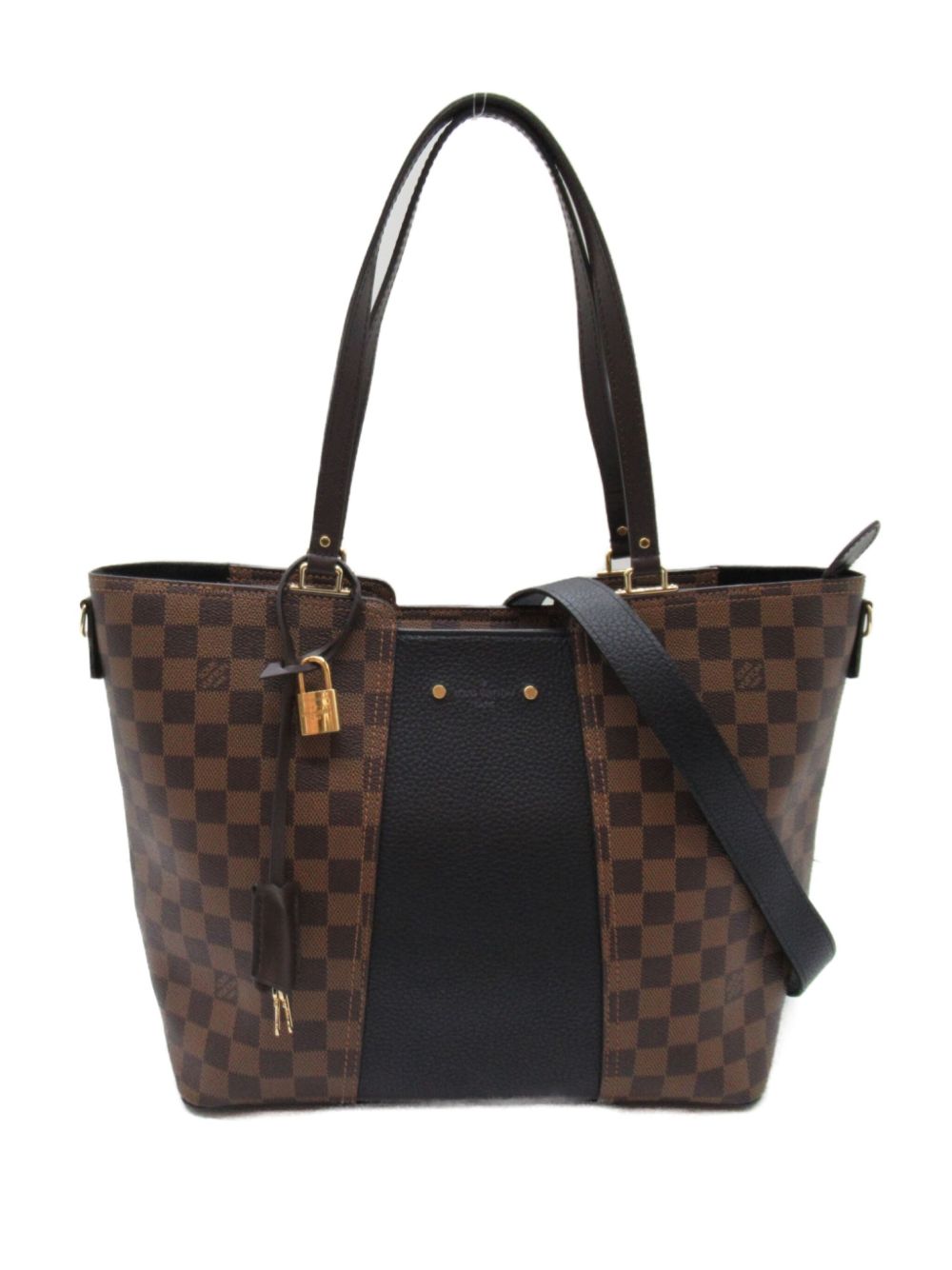 Louis Vuitton Pre-Owned Noir Damier 帆布平纹针织手提包（2017年典藏款） - 褐色