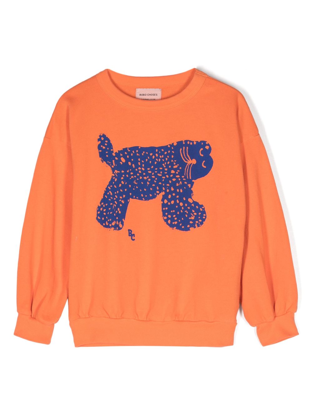 Bobo Choses Big Cat 棉卫衣 - 橘色