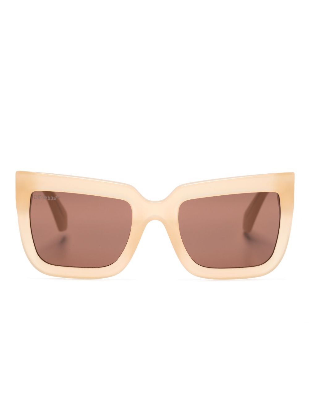 Off-White Eyewear 有色镜片方框太阳眼镜 - 褐色