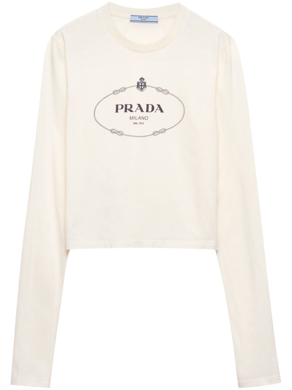 Prada 印花平纹针织T恤 - 中性色
