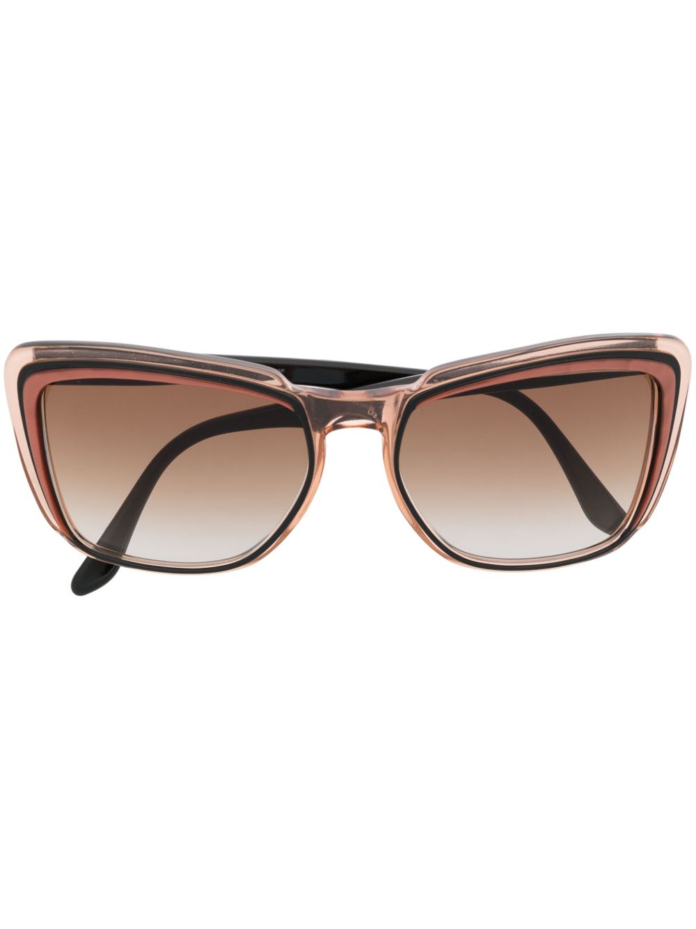 Saint Laurent Pre-Owned 方框太阳眼镜（1980年代典藏款） - 粉色