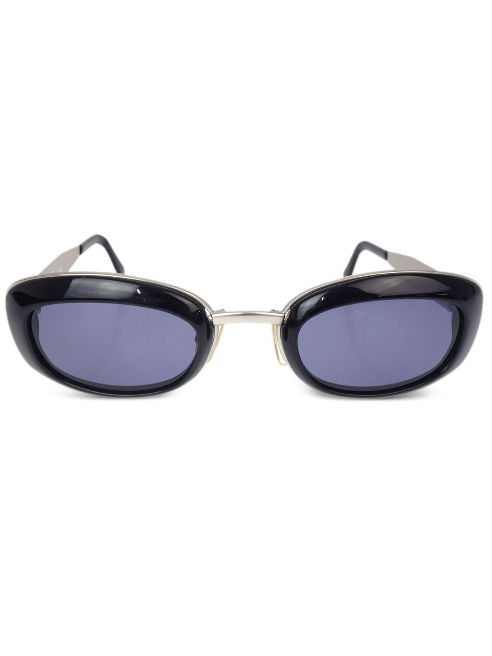 CHANEL Pre-Owned 椭圆形框太阳眼镜（1990-2000年代典藏款） - 黑色