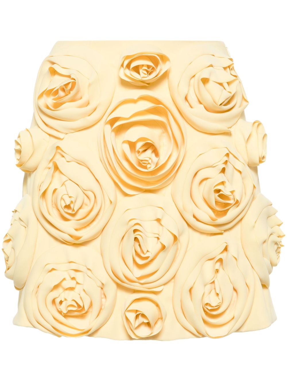 Viktor & Rolf 玫瑰贴花迷你半身裙 - 黄色