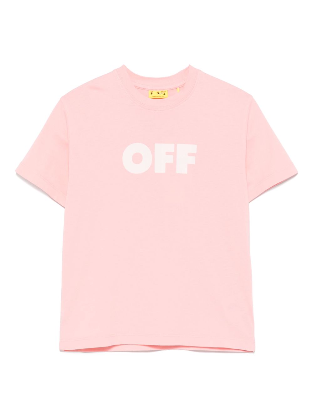 Off-White Kids logo印花T恤 - 粉色