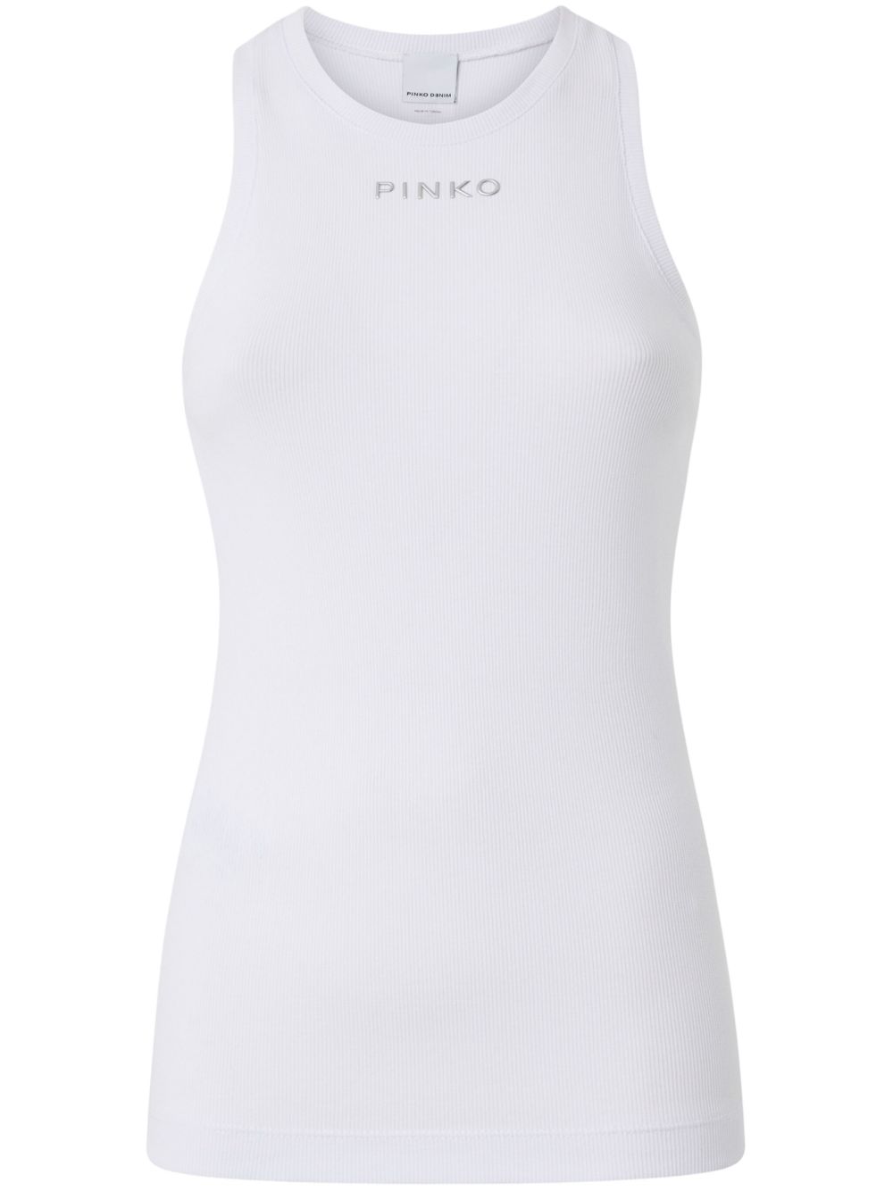 PINKO logo-lettering tank top - 白色
