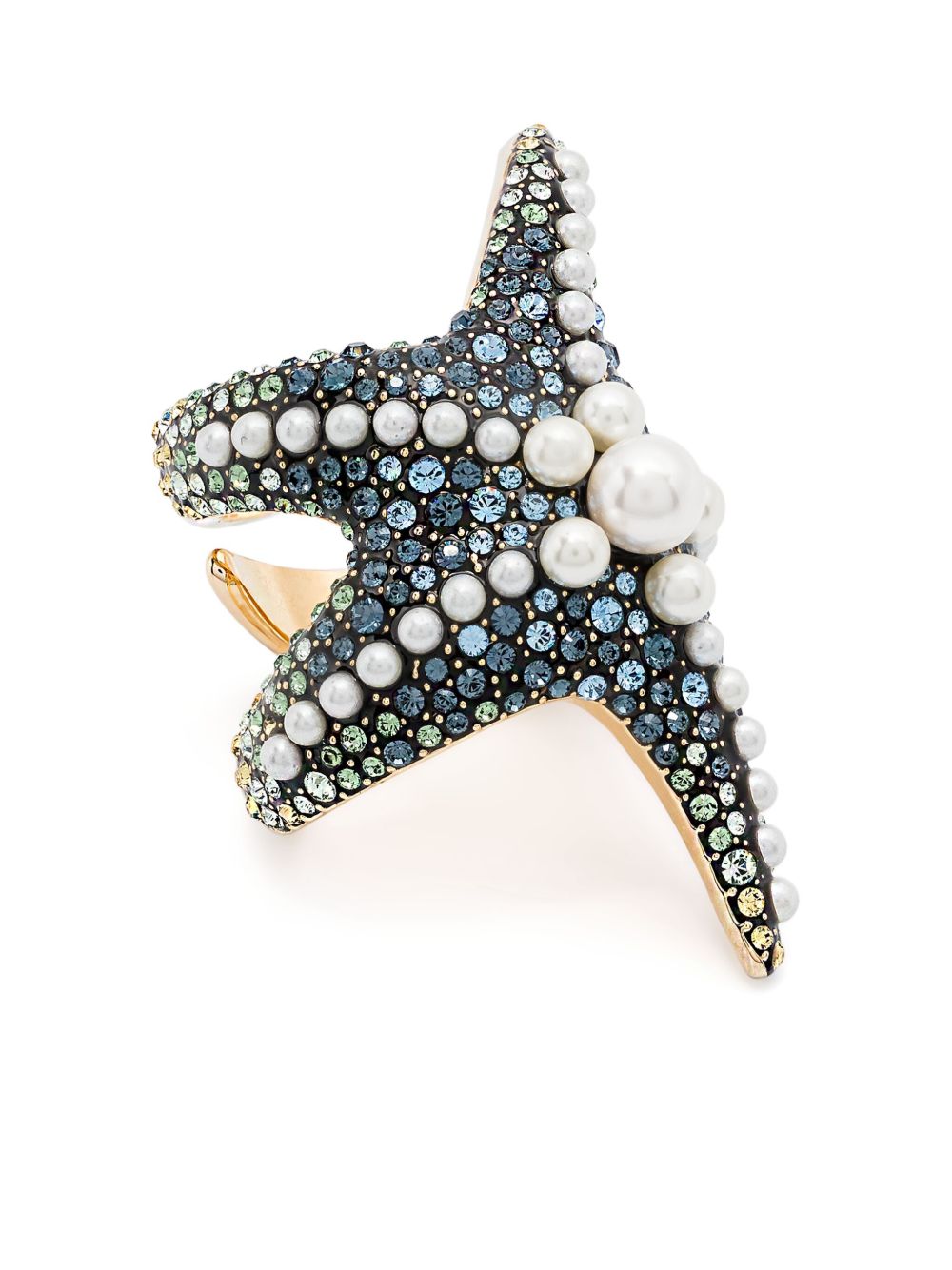 Swarovski Idyllia 海星鸡尾酒戒指 - 金色