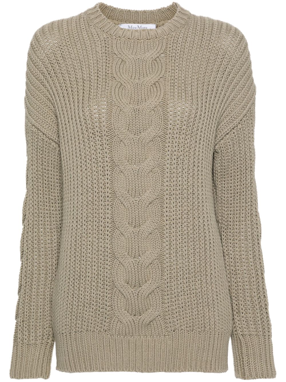 Max Mara 粗绞花针织毛衣 - 绿色