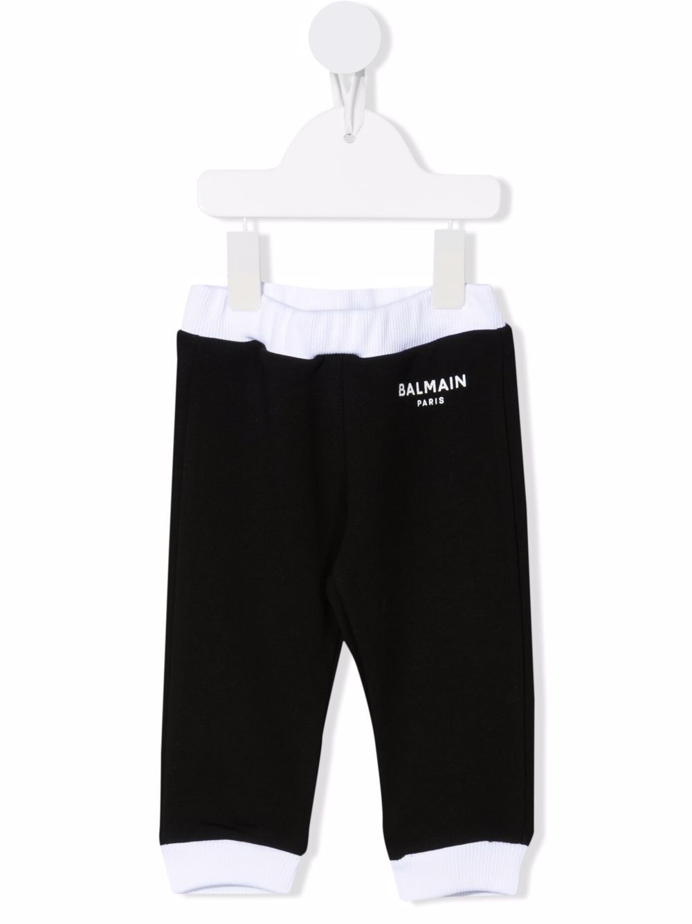 Balmain Kids 巴尔曼 logo印花运动裤 - 黑色