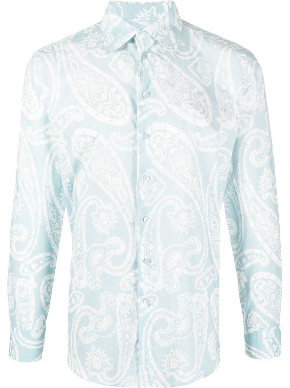 ETRO 佩斯理印花棉衬衫 - 蓝色