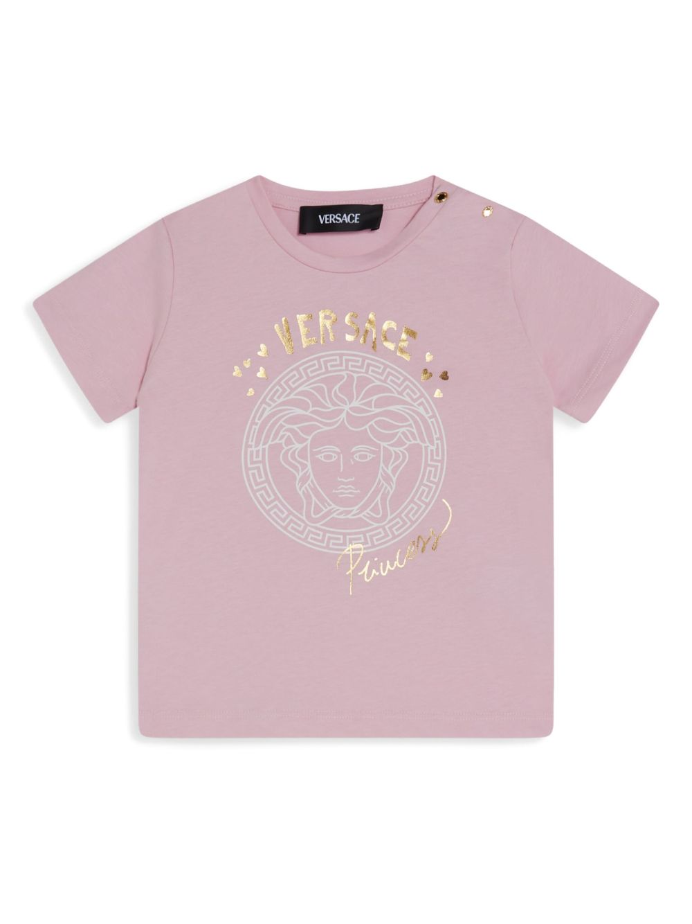 Versace Kids 美杜莎印花T恤 - 粉色
