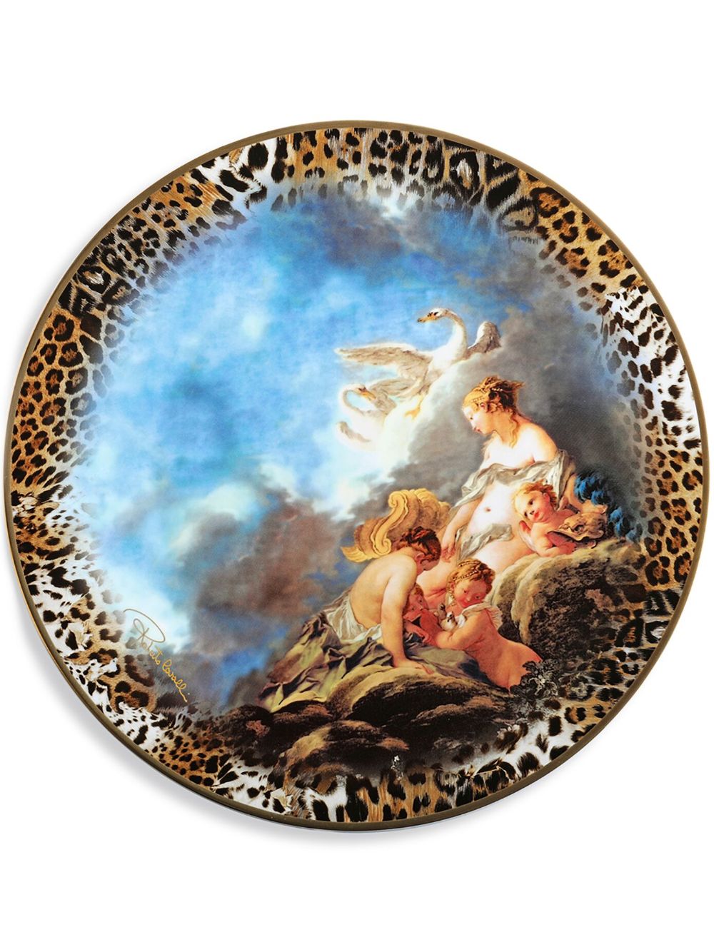 Roberto Cavalli Home Wild Leda 骨瓷盘 - 褐色