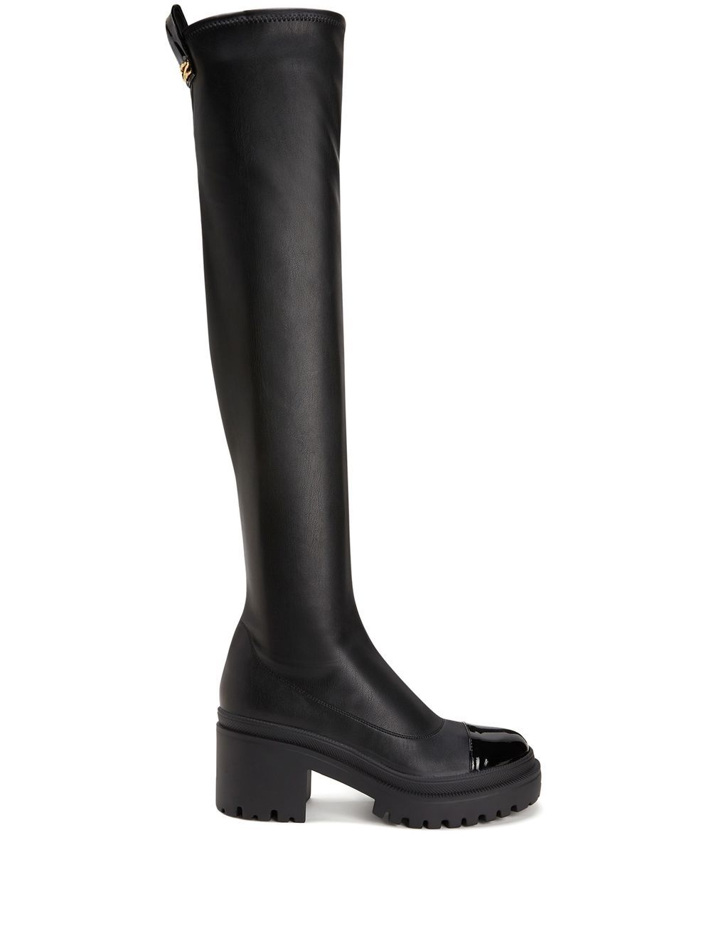 Giuseppe Zanotti Avela Stretch 及膝靴 - 黑色