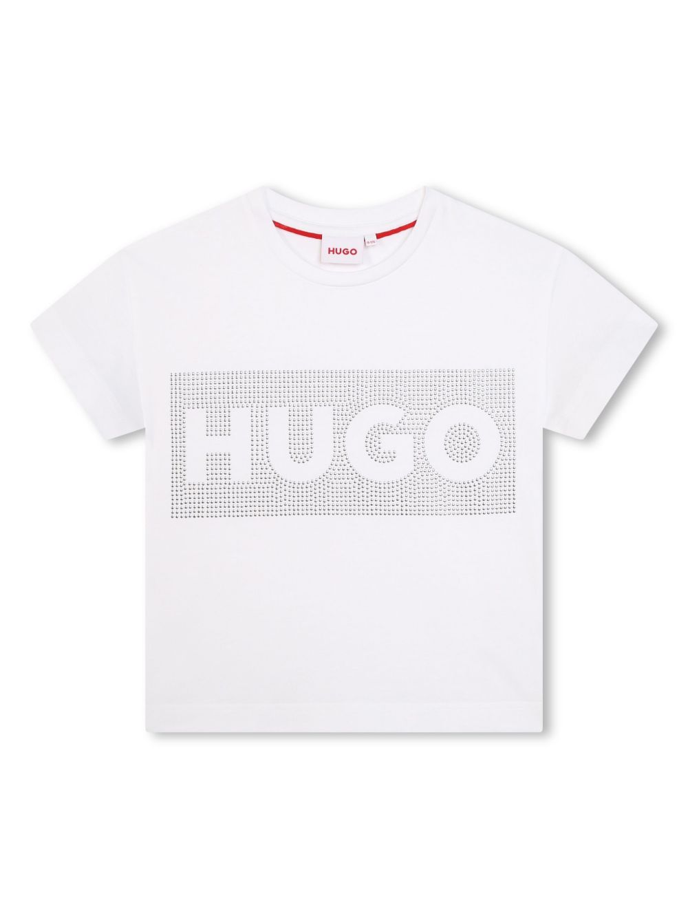 HUGO KIDS 铆钉缀饰棉T恤 - 白色