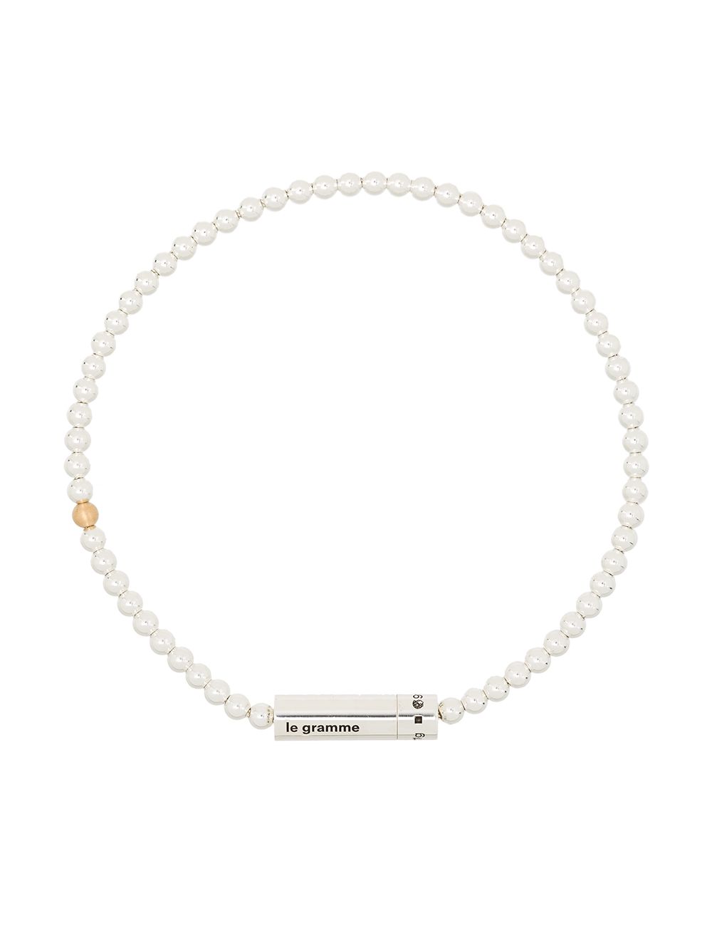 Le Gramme Le 11g 磨砂串珠手链 - 银色